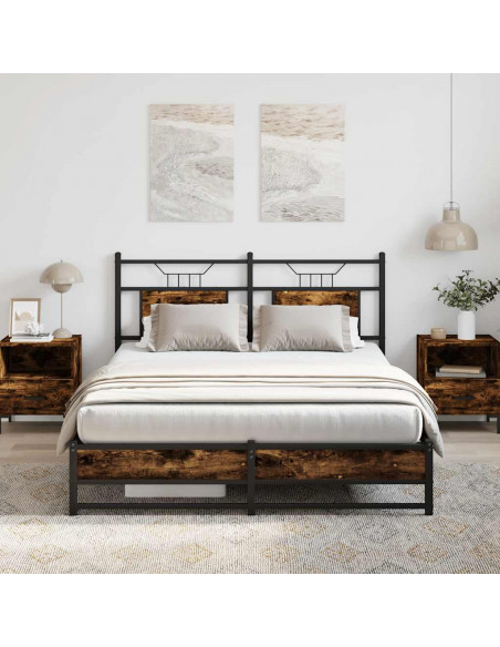 Giroletto senza Materasso Rovere Fumo 150x200 cm in Truciolato
