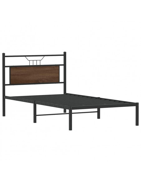 Giroletto senza Materasso Rovere Marrone 100x190 cm Truciolato