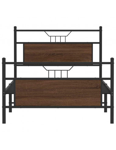 Giroletto senza Materasso Rovere Marrone 107x203 cm Truciolato