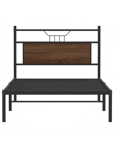 Giroletto senza Materasso Rovere Marrone 107x203 cm Truciolato