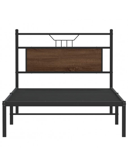 Giroletto senza Materasso Rovere Marrone 107x203 cm Truciolato