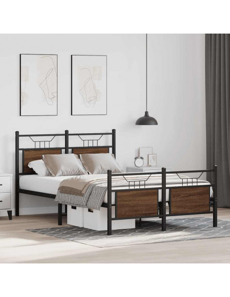 Giroletto senza Materasso Rovere Marrone 120x190 cm Truciolato