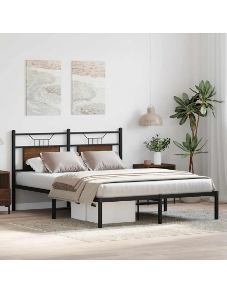 Giroletto senza Materasso Rovere Marrone 140x190 cm Truciolato