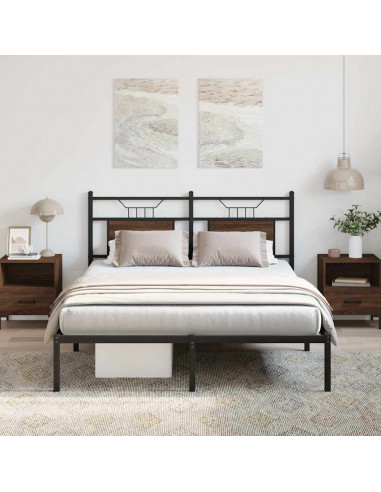 Giroletto senza Materasso Rovere Marrone 140x200 cm Truciolato