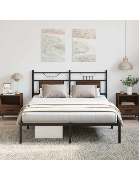 Giroletto senza Materasso Rovere Marrone 140x200 cm Truciolato