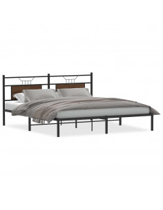 Giroletto senza Materasso Rovere Marrone 183x203 cm Truciolato