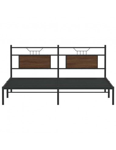 Giroletto senza Materasso Rovere Marrone 183x203 cm Truciolato