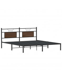 Giroletto senza Materasso Rovere Marrone 183x213 cm Truciolato 2