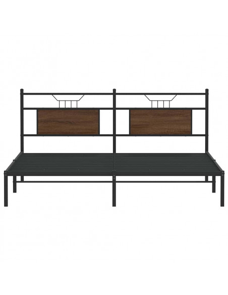 Giroletto senza Materasso Rovere Marrone 183x213 cm Truciolato