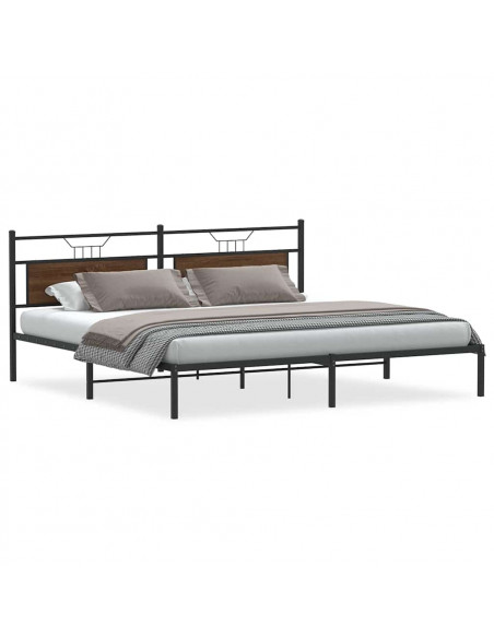 Giroletto senza Materasso Rovere Marrone 193x203 cm Truciolato