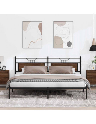 Giroletto senza Materasso Rovere Marrone 193x203 cm Truciolato