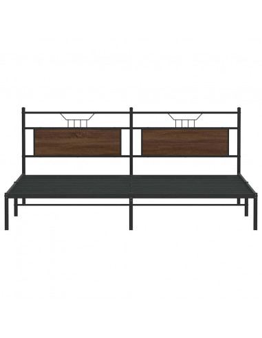 Giroletto senza Materasso Rovere Marrone 193x203 cm Truciolato