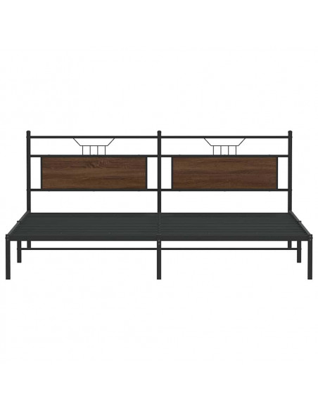 Giroletto senza Materasso Rovere Marrone 193x203 cm Truciolato