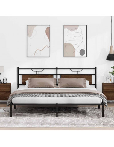 Giroletto senza Materasso Rovere Marrone 200x200 cm Truciolato
