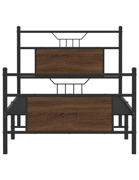 Giroletto senza Materasso Rovere Marrone 75x190cm in Truciolato