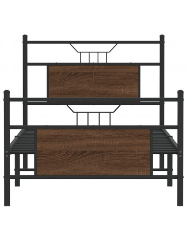 Giroletto senza Materasso Rovere Marrone 80x200cm in Truciolato
