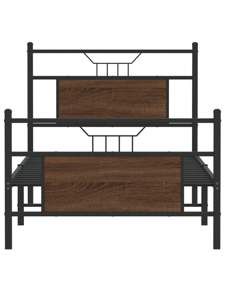 Giroletto senza Materasso Rovere Marrone 80x200cm in Truciolato