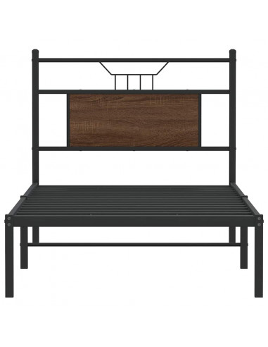 Giroletto senza Materasso Rovere Marrone 80x200cm in Truciolato