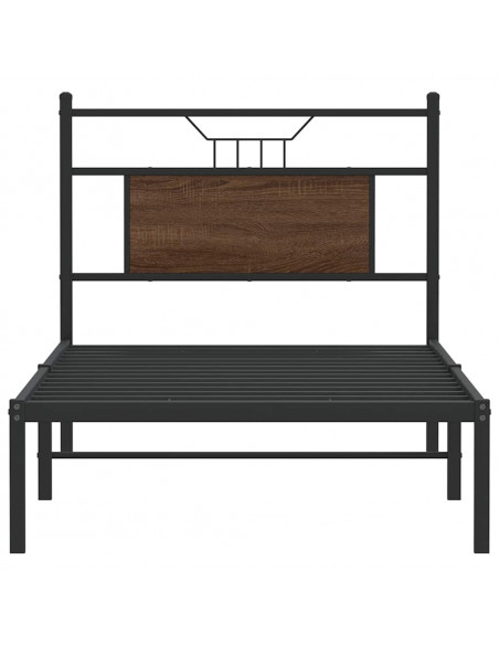 Giroletto senza Materasso Rovere Marrone 80x200cm in Truciolato