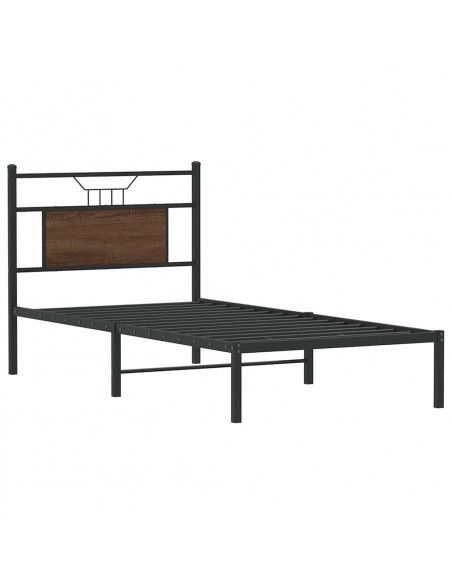 Giroletto senza Materasso Rovere Marrone 90x190cm in Truciolato