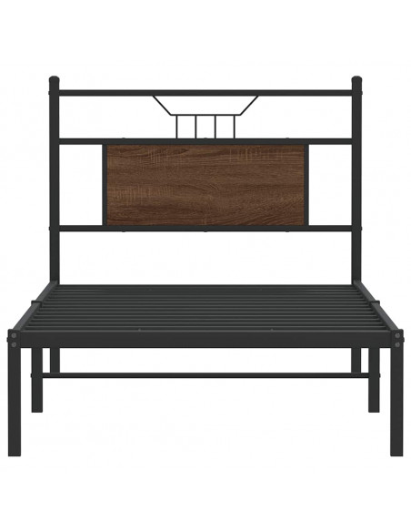 Giroletto senza Materasso Rovere Marrone 90x190cm in Truciolato
