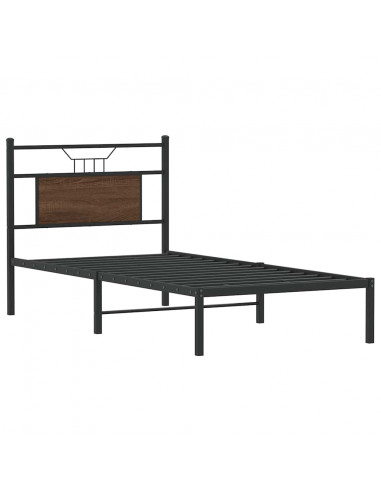 Giroletto senza Materasso Rovere Marrone 90x200cm in Truciolato