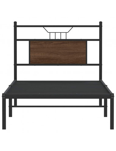 Giroletto senza Materasso Rovere Marrone 90x200cm in Truciolato