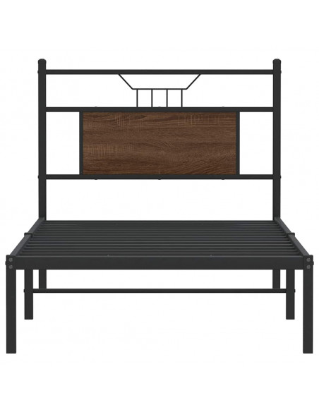 Giroletto senza Materasso Rovere Marrone 90x200cm in Truciolato