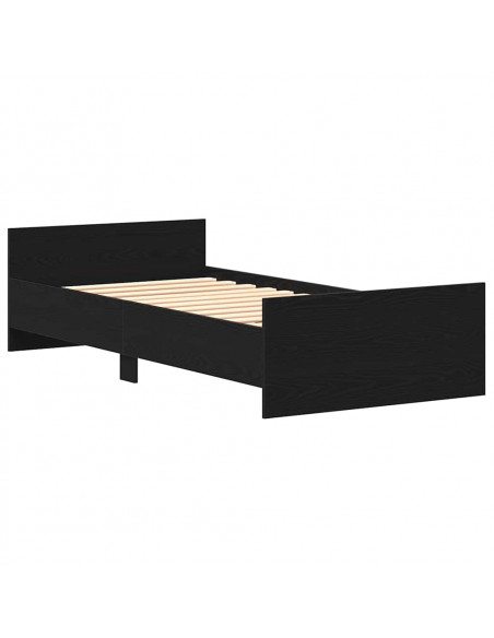 Giroletto senza Materasso Rovere Nero 100x200 cm in Truciolato