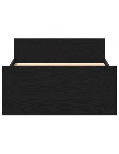 Giroletto senza Materasso Rovere Nero 100x200 cm in Truciolato