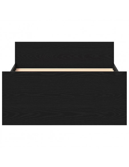 Giroletto senza Materasso Rovere Nero 100x200 cm in Truciolato