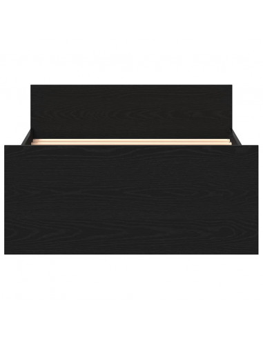 Giroletto senza Materasso Rovere Nero 90x190cm in Truciolato