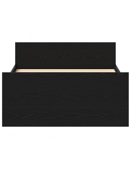 Giroletto senza Materasso Rovere Nero 90x200cm in Truciolato