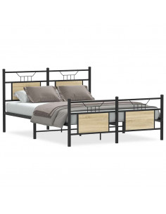 Giroletto senza Materasso Rovere Sonoma 137x190cm in Truciolato