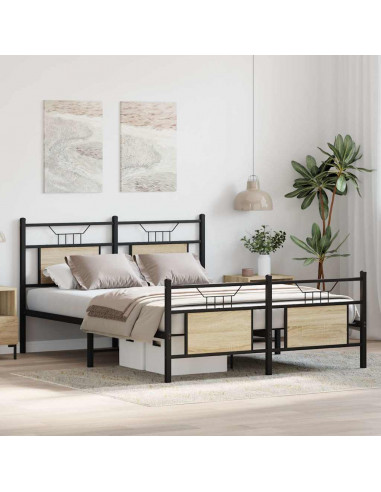 Giroletto senza Materasso Rovere Sonoma 140x190cm in Truciolato