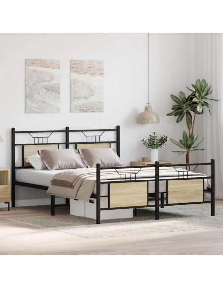 Giroletto senza Materasso Rovere Sonoma 140x190cm in Truciolato