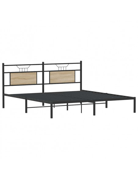 Giroletto senza Materasso Rovere Sonoma 183x203cm in Truciolato