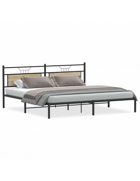 Giroletto senza Materasso Rovere Sonoma 193x203cm in Truciolato