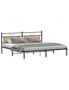 Giroletto senza Materasso Rovere Sonoma 193x203cm in Truciolato 2