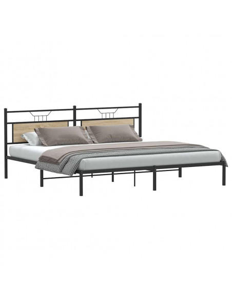 Giroletto senza Materasso Rovere Sonoma 193x203cm in Truciolato