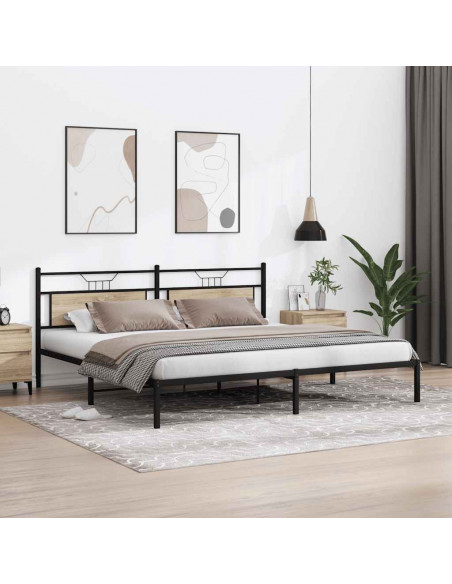 Giroletto senza Materasso Rovere Sonoma 193x203cm in Truciolato
