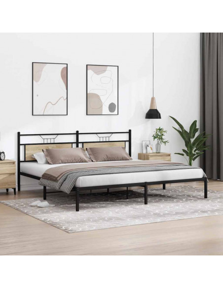 Giroletto senza Materasso Rovere Sonoma 200x200cm in Truciolato