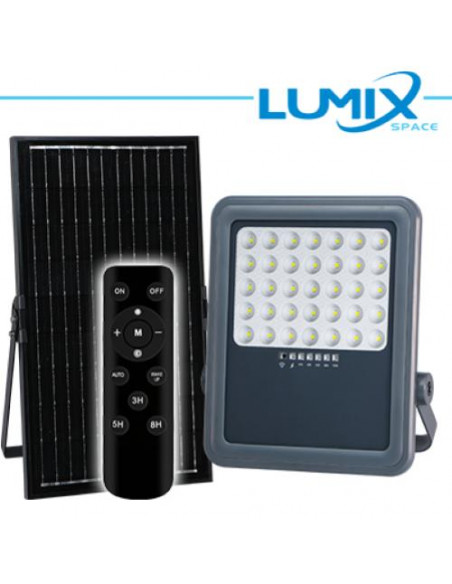Grigio PROIETTORE SOLARE LED 200W + Crepuscolare