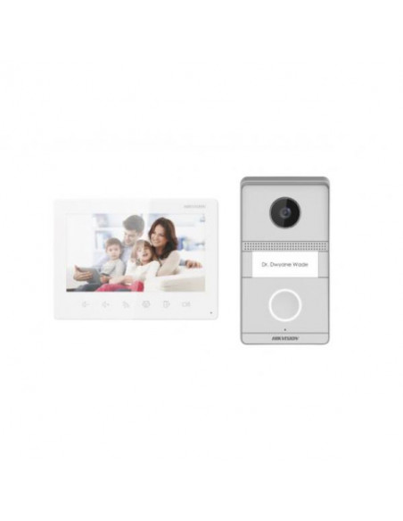 Hikvision Digital Technology DS-KIS101-P/SURFACE sistema per video-citofono 2 MP 17,8 cm (7") Argento, Bianco