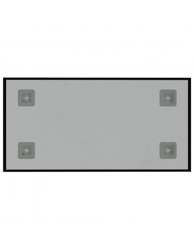 Lavagna Magnetica a Parete Nera 40x20 cm Vetro Temperato