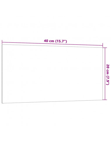 Lavagna Magnetica a Parete Nera 40x20 cm Vetro Temperato