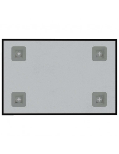 Lavagna Magnetica a Parete Nera 40x30 cm Vetro Temperato