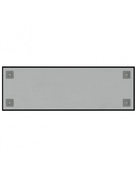 Lavagna Magnetica a Parete Nera 60x20 cm Vetro Temperato
