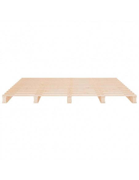 Letto a Pallet 135x190 cm Double Legno Massello di Pino