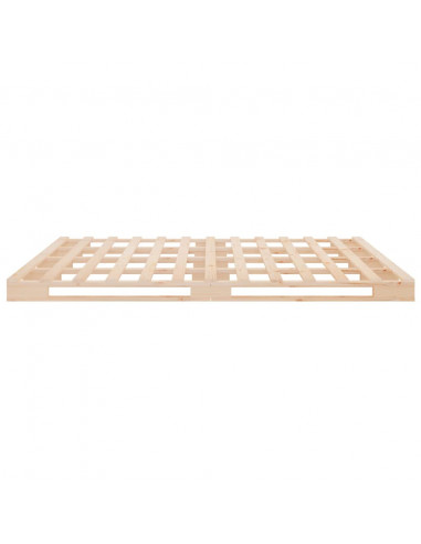 Letto a Pallet 140x190 cm in Legno Massello di Pino
